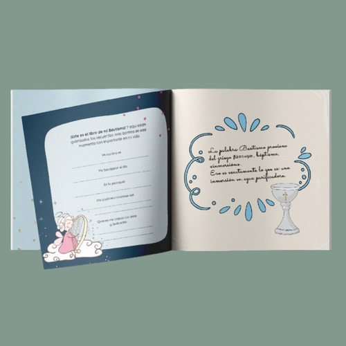 Libro Personalizado Recuerdo De Mi Bautismo
