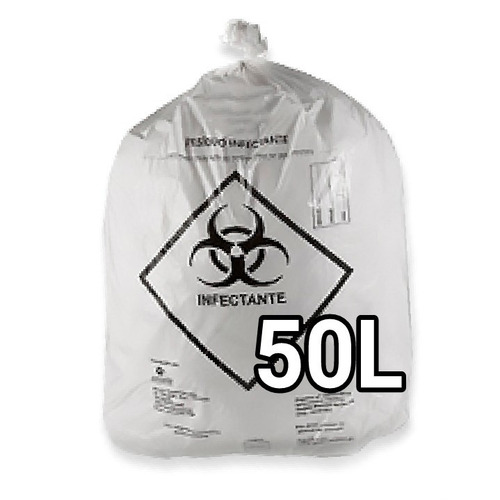 Imagem 2 de 3 de Sacos De Lixo Infectante Hospitalar 50 Litros 100 Unidades