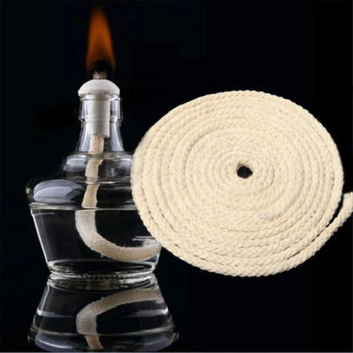 - Lámpara De Aceite Con Mechas De Algodón Trenzado, 49 Pies,