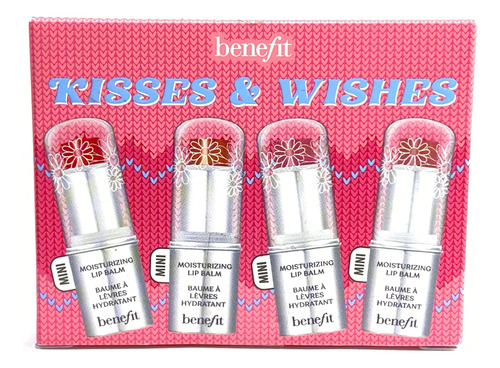 Kit 4 Bálsamos Labiales Mini Benefit Hidratantes