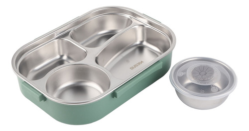 Fiambrera De Acero Inoxidable Caja Bento Portátil De 4
