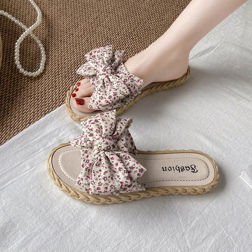Zapatillas Con Forma De Lazo, Ropa De Abrigo De Moda Para Mu