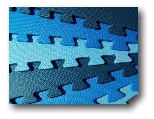 Kit 20 Peças Tapete Tatame Azul Infantil 50x50 10mm