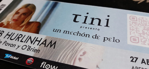 Tini - Ticket Souvenir De Recuerdo -un Mechón De Pelo