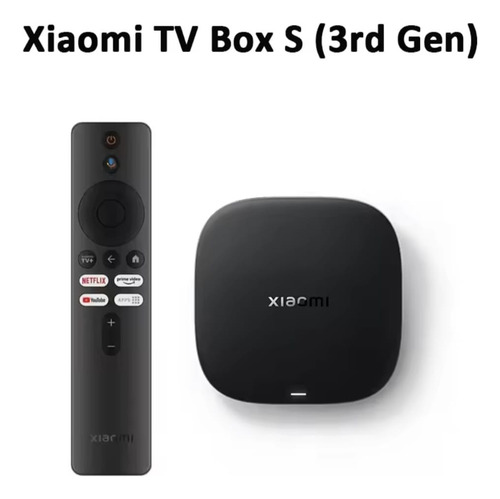 Xiaomi Mi Tv Box S 4k 3ra Gen 32gb 2gb Ram Control Voz Negro De Voz