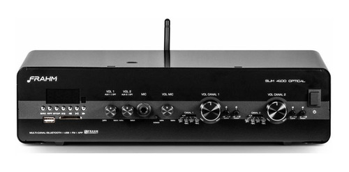 Amplificador Som Frahm Slim 4100 300w C/ Usb Bluetooth Sd Fm