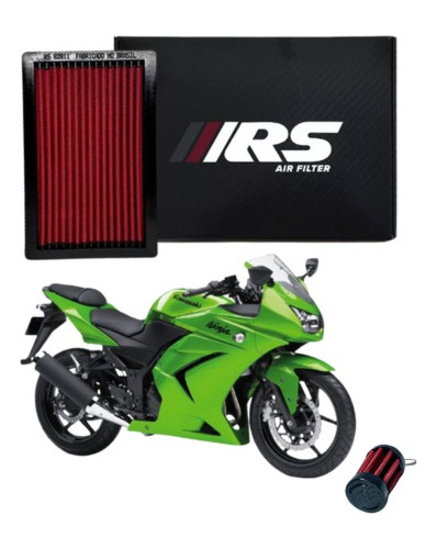 Filtro De Ar Esportivo Rs Kawasaki Ninja 300 2013 Até 2017