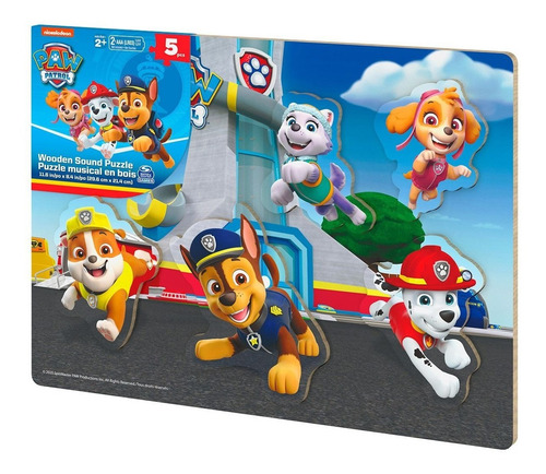 Rompecabezas 5 Piezas Sonidos Madera Multicolor Paw Patrol