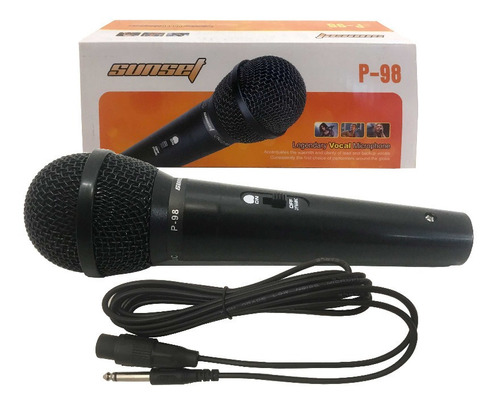 Microfono De Mano  Karaoke Pm98 + Cable