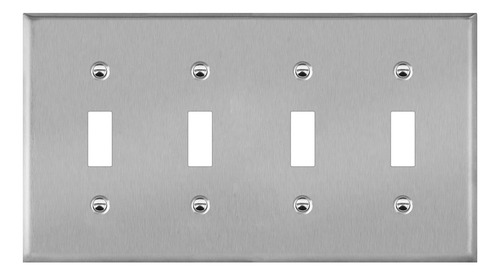 Enerlites Placa De Pared De Doble Conmutador  En Acero Inoxi