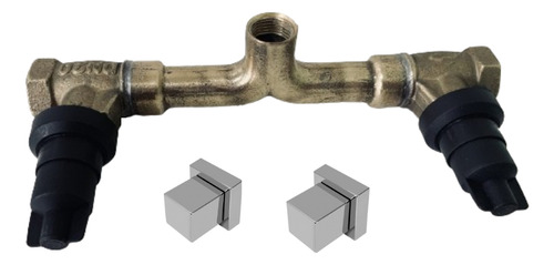 Kit Base Misturador + Acabamento Cromado Padrão Deca