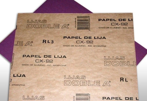 Papel De Lija Rubí Doble A Pack X 25u Ext Fino A Ext Grueso