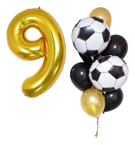 Globos Pelotas De Futbol Látex R12 Gdes Pack X 10globos 