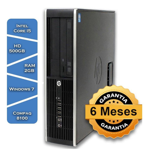 Imagem 1 de 3 de Pc Hp Compaq8100 Intel Core I5 650º Hd500 2gb Ram Win7 Torre