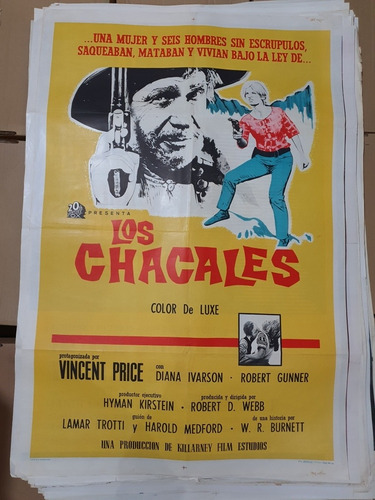 Afiche De Cine Original-los Chacales-vincent Price- 1853