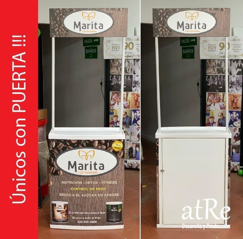 Mini Stand Puesto Portatil Desarmable Con Grafica Y Puerta