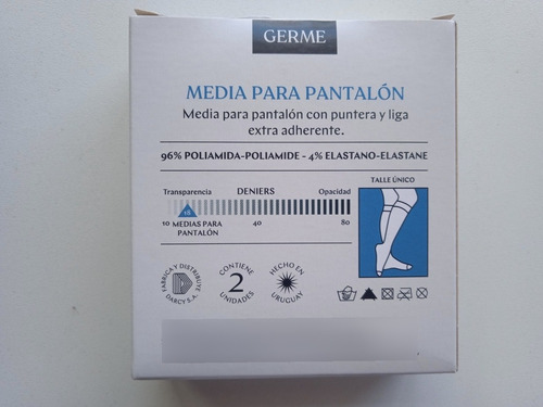 Imagen 3 de 3 de Medias 3/4 Germe Para Pantalón Caja Con 2 Pares.