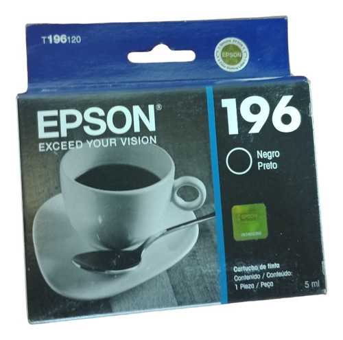 Cartucho Epson 196 Negro Original T196 Xp401 411 2512 2532