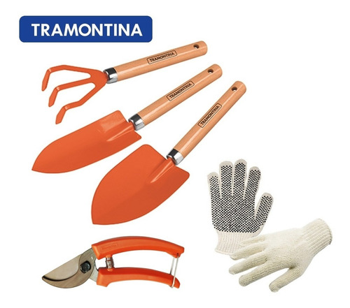 Conjunto Jardinagem Tramontina 4 Peças + Luva Brinde