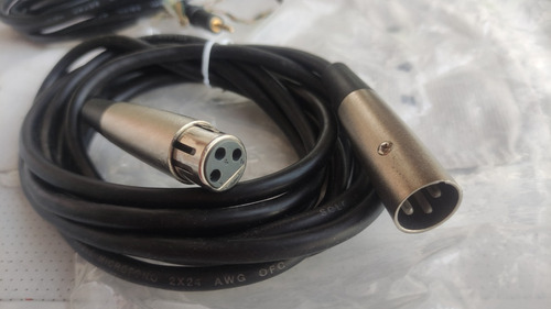 Cable De Micrófono Equilibrado Xlr Estándar Macho A Hembra