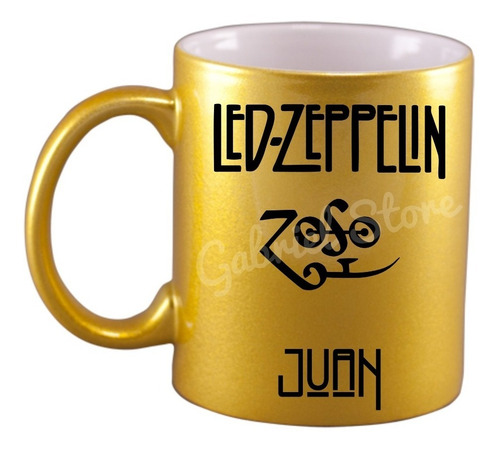 Tazas Doradas Bandas De Rock De 11 Oz