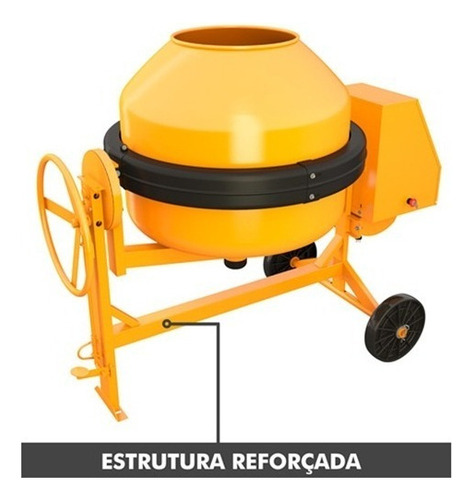 Betoneira C/ Motor 220v Mono 2 Cv 1 Traço 400l Csm Super 40