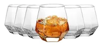 Comprar Set 6 Vasos Bajos 310ml Diamante Whisky Coctel Bebidas