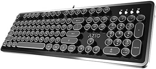 Teclado Azio Inspirado Máquina Escribir Con Usb/negro