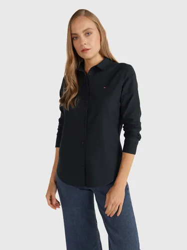 Camisa negra tommy hilfiger mujer sale