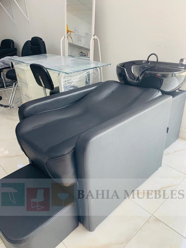 Mueble Lavacabeza Lavapelo Negro Peluquería