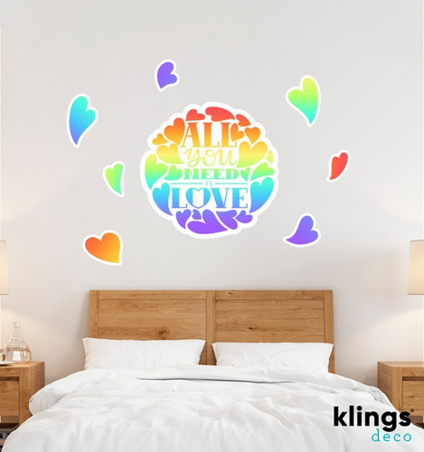 Frase All You Need Is Love Orgullo Arcoiris