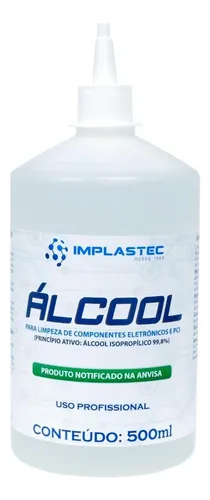 comprar Álcool Isopopilico 500ml Limpeza De Placas Eletrônicas 