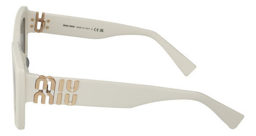 Miu Miu Mu 07ys 142-5s0 Square Shape Gray White (Usado)