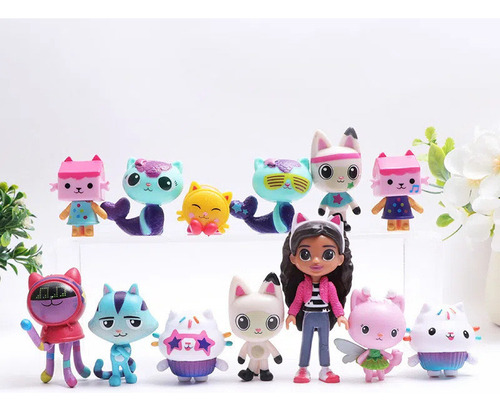 Para 13 Figuras Gabby Dollhouse Juguete Mercat Cartoon Gaby