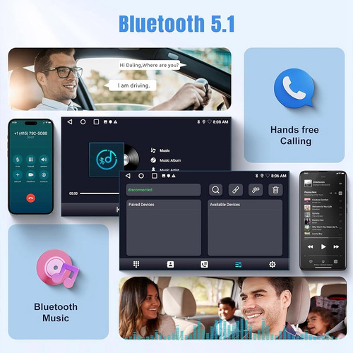 Estéreo De Coche Inalámbrico Carplay Android 13 De 9 Pulgada