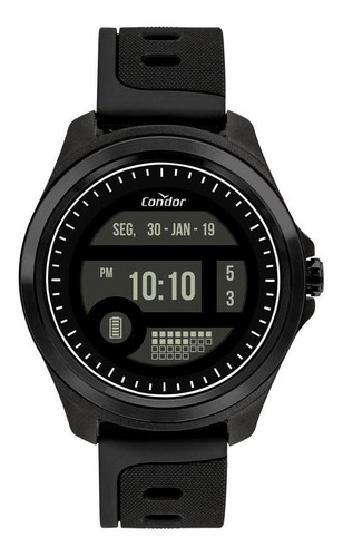 Relógio Masculino Condor Digital 48mm Silicone Preto