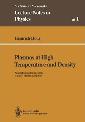 Libro Plasmas At High Temperature And Density - Heinrich ...