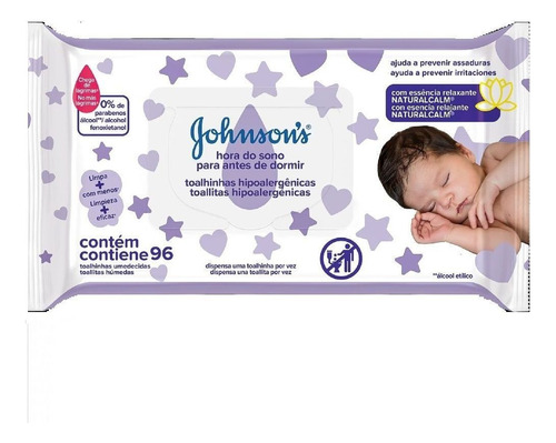 Toallitas húmedas Johnson's Baby Hora del Sueño 96 u