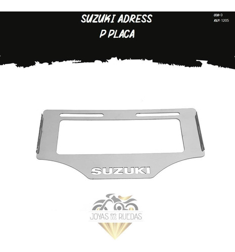 Porta Placa Partes Lujo Moto Suzuki Adress