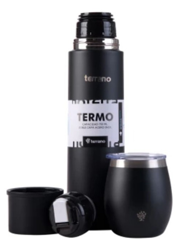 Termo Y Mate De Acero Inox - Kit Bala 750ml