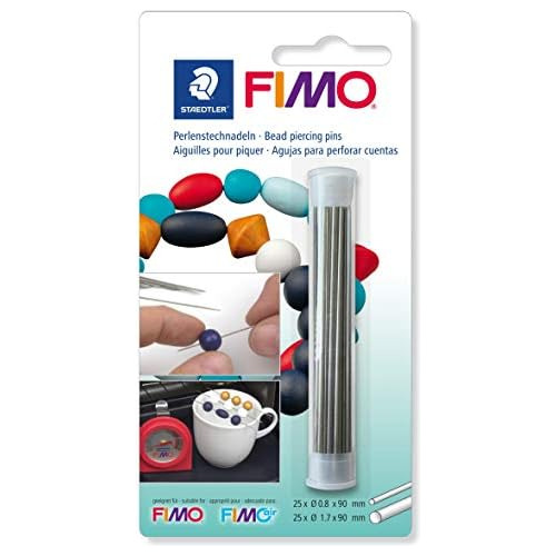 Agujas Perforadoras De Cuentas Fimo X50, Plata