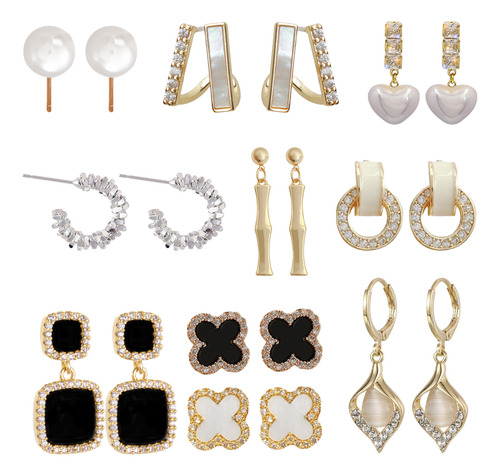 10 Pare Aretes Con Piercing Pendientes Joyeria Mujer Joyeria