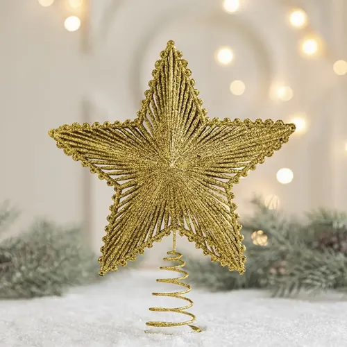 Estrella Espiral Para árbol De Navidad – Decoración Brillante De 5 Puntas, Ideal Para Crear Ambiente Festivo En Casa