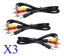 Comprar Cable 3.5 Mm Jack Macho A 3 Rca Macho Audio Vídeo 1.5 Metros