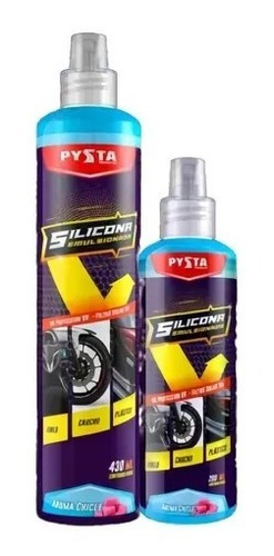 Silicona Moto Carro Spray Aroma Chicle 200ml + 430ml 