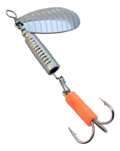 Cuchara Señuelo Triple Giratoria Red Fish 7gr 4075-7g-1 Color Gris