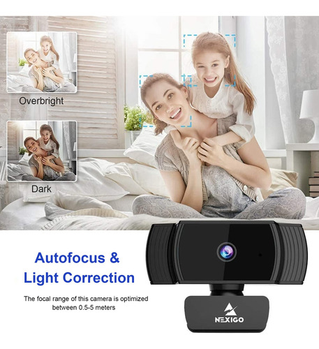 Cámara Web Nexigo N930af Con Micrófono 1080p Hd Usb Para Esc