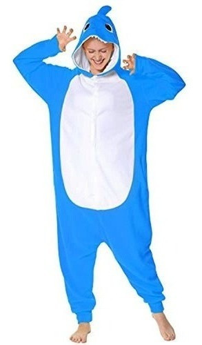 Markest Onesie Unisex Adulto Pijama Animal Blue Shark Cospla