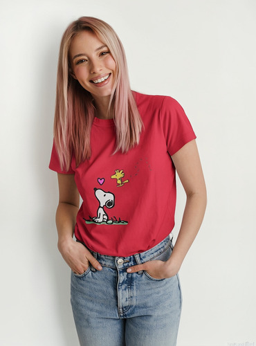 Polera Snoopy Charlie Brown Perrito Algodon Estampado