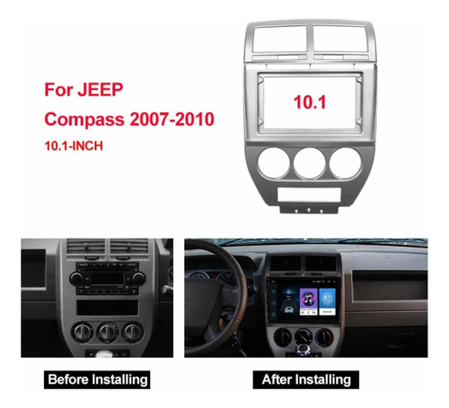 Base Marco Jeep Compass 07-10 Para Radio Android 10